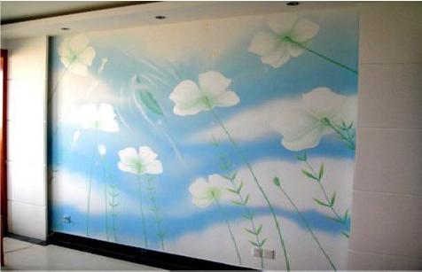 石城画墙绘怎么画好白云的蓬松感？