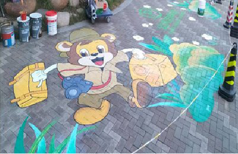 石城夏季画地面彩绘会遇到的问题