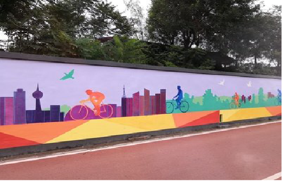 石城墙体彩绘-围墙