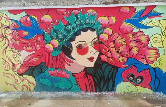 石城墙体彩绘-网红墙