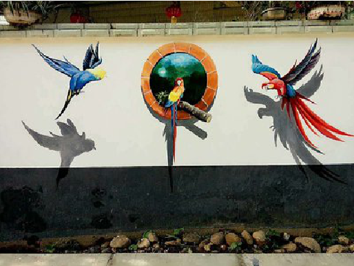 石城视觉错位-3D墙绘设计