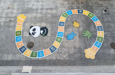 石城地面游戏彩绘