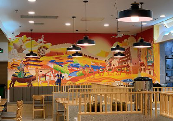 石城商业空间彩绘介绍。