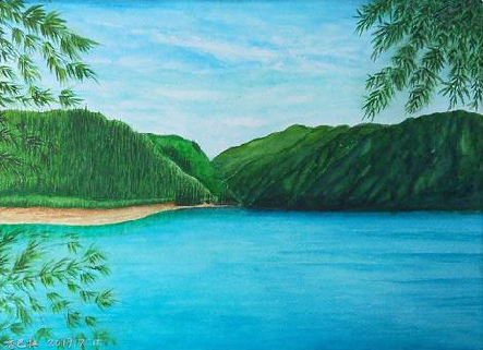 石城在墙绘中，如何绘画绿水青山？