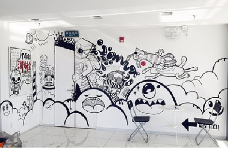 石城手绘墙并非传统涂鸦。